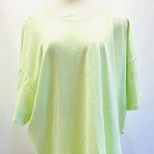 NWT TEK GEAR Women Short Sleeve Crew Neck On the Go Gear Green Shirt Plus Sz 3X